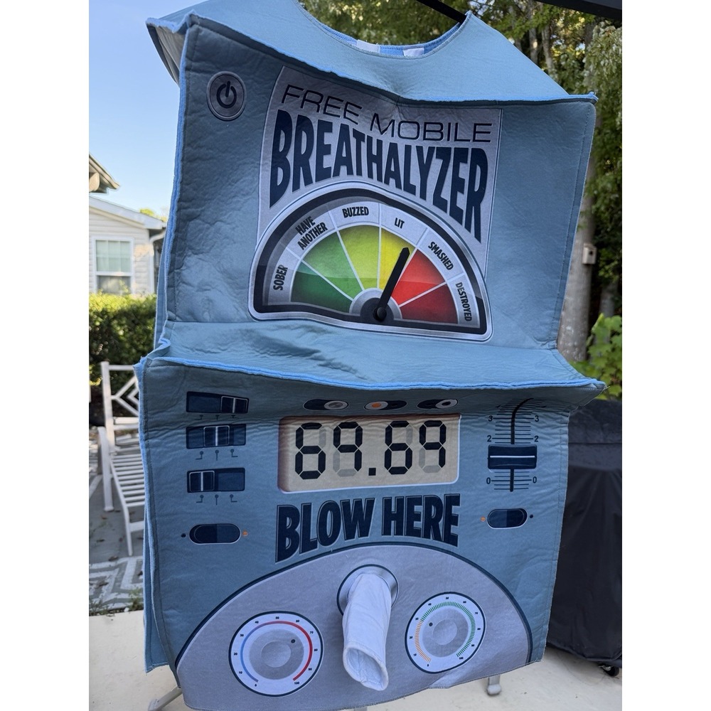 Spirit Halloween Free Mobile Breathalyzer Adult One Size Novelty Costume.   5338